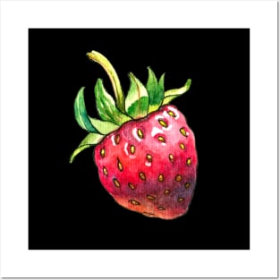 Watercolor Strawberry Posters and Art